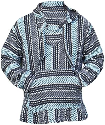 Del Mex Deluxe Мексико Bahia Hoody С качулка, Пуловер, Пончо, за да сърфирате, Подложка за наркотици