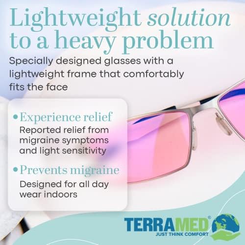 Terramed Точки от мигрена Sparrow Fl-41 | Очила за намаляване на фоточувствителност, защита от uv и фотофобии При пренапрежение на очите