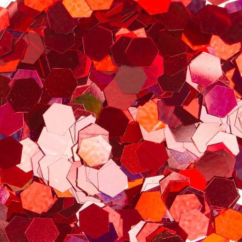 Пайети за дизайн на ноктите, Zink Color Hexagon 3D Red 100 бр. Декорация за мобилен телефон