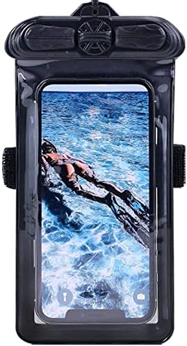 Калъф за телефон Vaxson Черно, Съвместим с водоустойчив калъф Kyocera DIGNO Sanga Edition Dry Bag [Без защитно фолио за екрана]