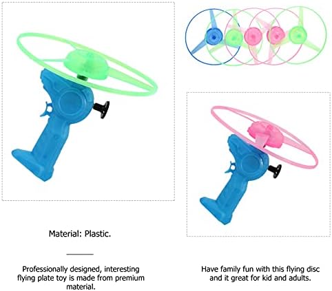 Въздушна Disk launcher 5шт Летяща Въздушна Дискова Играчка с 5шт за Стартиране на инсталирането на Детски Летящи Чинии, Определени Установки Развитие Играчка за деца е Игра на закрито или на открито Led Мигащи Примамки