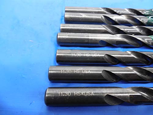 7шт Тренировка диаметър 11,30 мм, HSS производство на САЩ .4448 7/16 Oversize .4375