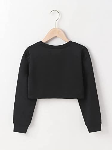 Модни блузи и жилетки за момичета, Hoody с участието на букви за момичета (Цвят: черен размер: 110)