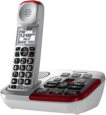 Безжичен телефон PANASONIC с усилване и цифров телефонен секретар - на Слушалка KX-TGM450S - 1 (Сребрист)