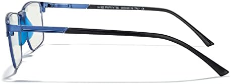 MERRY'S Fashion Blue Light Blocking Glasses - Очила За Четене в Метална Рамка с Пружинным тръба на шарнирна Връзка, Четци за Мъжки Очила