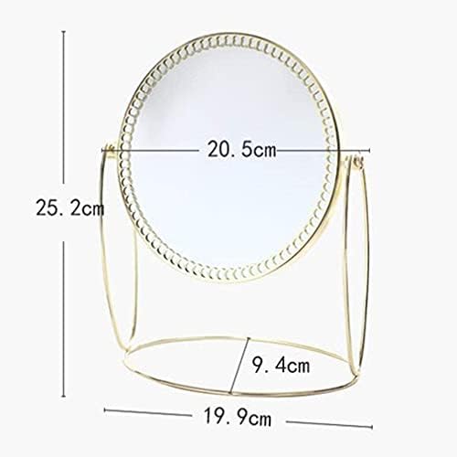 Тоалетно Огледало, Огледало За Грим, Десктоп Огледало за красота С 3-Кратно Увеличение, Двустранно Огледало Със завъртане на 360 °, Огледало за Баня, Малко Огледало, Огледало за домашно Тоалетна масичка