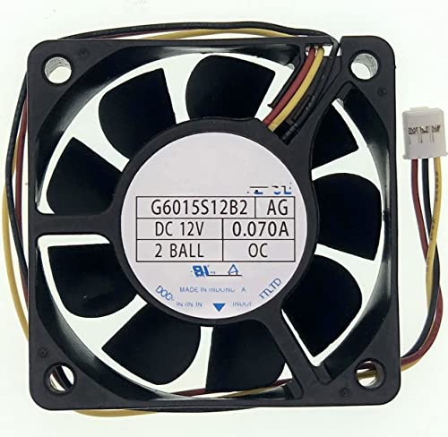 за G6015S12B2 AG безшумен Вентилатор за Samsung DLP ТВ Вентилатор за охлаждане, DC 12V 0.07 A 3-Wrie 60 мм Безшумен Вентилатор