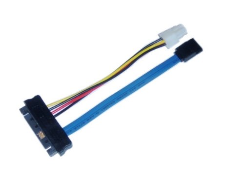 Кабели Micro SATA|SAS, за да се свържете към 7-номера за контакт кабел SATA и 4-номера за контакт кабел за захранване Molex - 6 инча