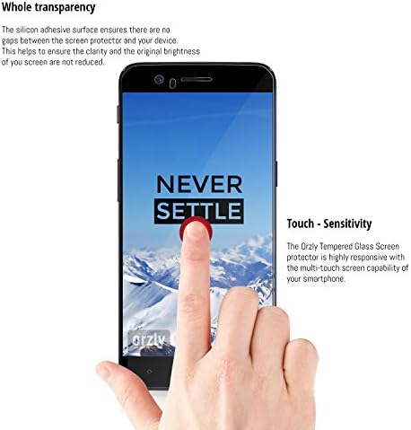 Защитно фолио за екрана Orzly OnePlus 5, защитен слой от закалено стъкло Печалба Twin Pack за OnePlus 5 [Пълно покритие на екрана] – Черна рамка