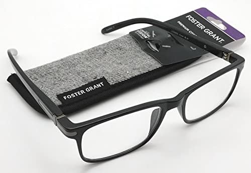 Мъжки слънчеви очила за четене Foster Grant Cole Black с кристали Crystal Vision
