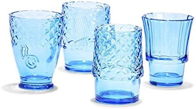 Комплект чаши за пиене Two's Company Under The Sea, състоящ се от 4 чаши с шарени риби