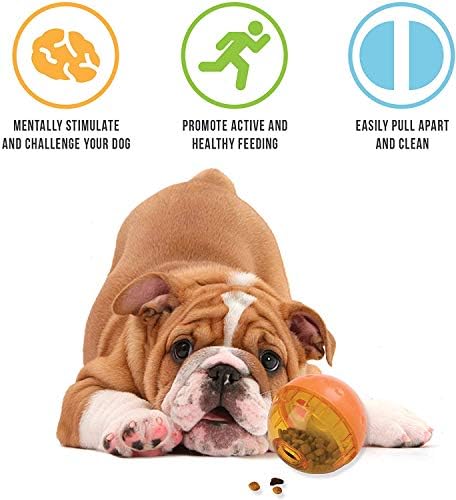 2 опаковане на интерактивни играчки за кучета Our Pets по-Разумни IQ Treat Топка, 5 см, на цвят може да се различава