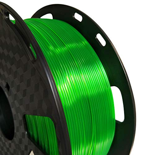 Полупрозрачна зелена нишка PETG 1,75 мм 1 кг Конци за 3D-принтер 2,2 кг Бобина Материал за 3D печат и е Подходящ за повечето принтери FDM, лесно печатаемых CC3D Травянисто-зелен цвят