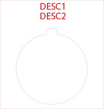 Продължителност на надписа върху бутона, диаметър 30 мм, 2 реда текст (червено и бяло)