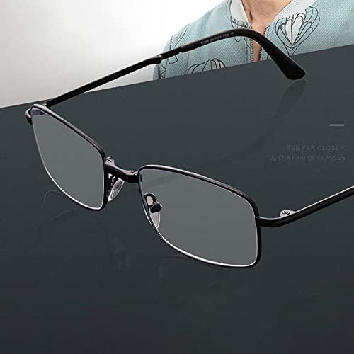 Многофокусные очила за четене HADIIH/Блокер синя светлина Компютърни очила за четене, са подходящи за всички форми на лицето (Цвят: сребърен размер: + 3,0)