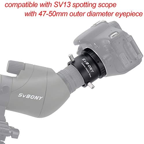 SVBONY SV186 Универсален Фотоадаптер за камерата T2 с Външен диаметър Фокусиращ не повече от 50 мм за огледално-рефлексен фотоапарат на Nikon и прожекционната стрелба Фокусиращ с ТОбразным пръстен