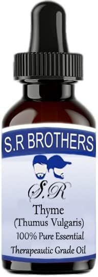 S. R Brothers Мащерка (Thumus Vulgaris) Чисто и Натурално Етерично масло Терапевтичен клас с Капкомер 30 мл