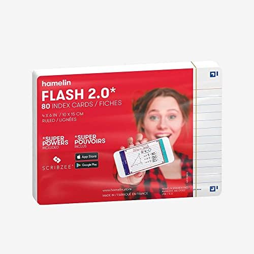 Картотечные карта Hamelin Flash 2.0 флаш карти, картотечные карта 4x6, 80-каратный бяла (400134045)
