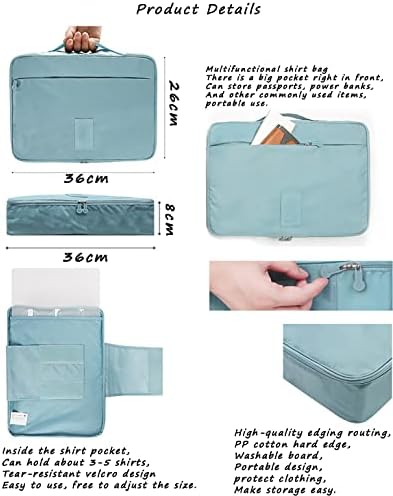 WYQQ 5 опаковки окачване на чанти за дрехи и 1 Многофункционална чанта за ризи, дишащи калъфи за дрехи за съхранение в гардероба и при пътуване (Размер: 60x90 см, Цвят: 5 розово + чанта за ризи)