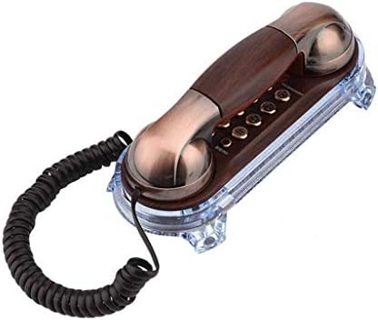 XJJZS Ретро-Стационарен 2 в 1 Кабелен Настолен телефон, с монтиран на стената телефон за Умен дом, Ергономичен дизайн на хотела (Цвят: B)