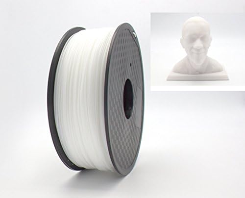 3D PLA Конец с нажежаема жичка 1 кг 1,75 мм Толеранс 0,02 мм Конец с нажежаема жичка за 3D Принтера с Дължина 330 м Бял Цвят