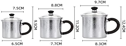 JKYYDS Ръчен Чук от Сребро Slr Чаша Бизнес-Чаша за Вода Сребърна Чаша за приготвяне на Чай цилиндър (Цвят: 510ml410g)