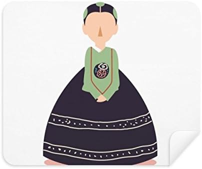 Жена Традиционен Обичай в Корея Плат За Почистване на Екрана за Пречистване на 2 елемента Замшевой Тъкан